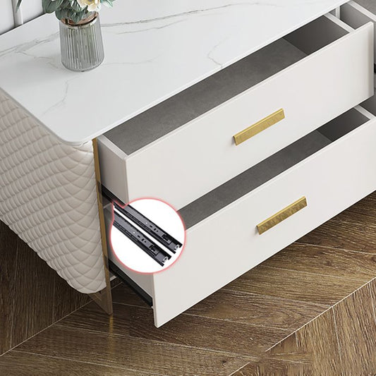 White Make-up Vanity 17.71" Wide Makeup Vanity Desk Table with 6 Drawers Clearhalo 'Bedroom Furniture' 'furn' 'furn_makeup_vanities' 'Furniture' 'Makeup Vanities' 'makeup_vanities' 1200x1200_93061ab1-c63c-4159-894d-d33a179ec848