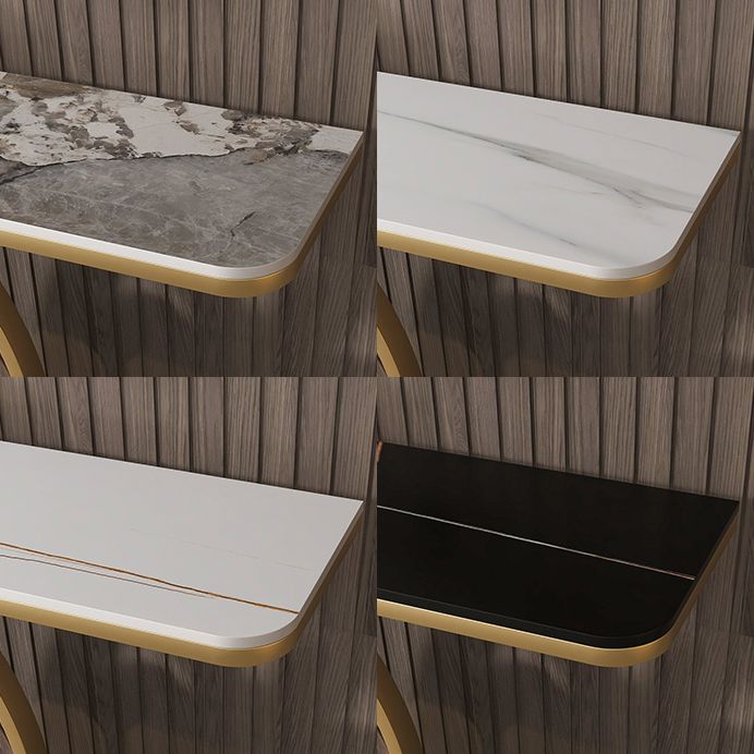 Stone Rectangle Accent Table Modern 31.5-inch Tall Accent Table