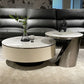 Slate Glam Table basse ronde gigogne avec tiroir