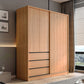 Engineered Wood Wardrobe Armoire with Drawer Contemporary Wardrobe Closet