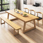 Moderne massief houten rechthoekige eettafel voor eetkamer en eetbar