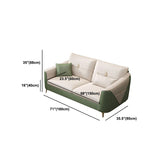 Modern Standard Square Arm Faux Leather Stain Resistant Sofa Couch
