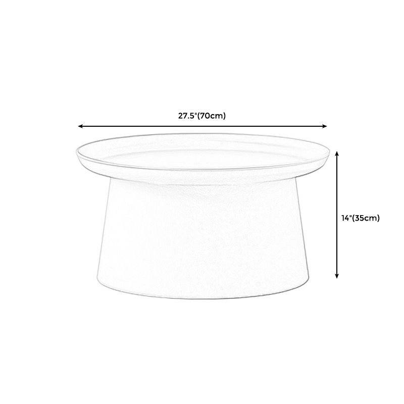 Round Pedestal 1 Coffee Table in Macaroon,  Modern Plastic Table