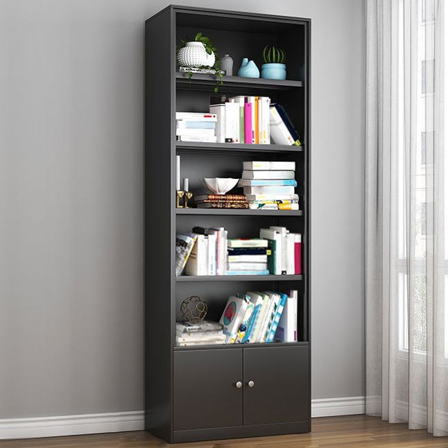 Contemporary Style Metal Bookcase Closed Back Bookshelf for Home Office