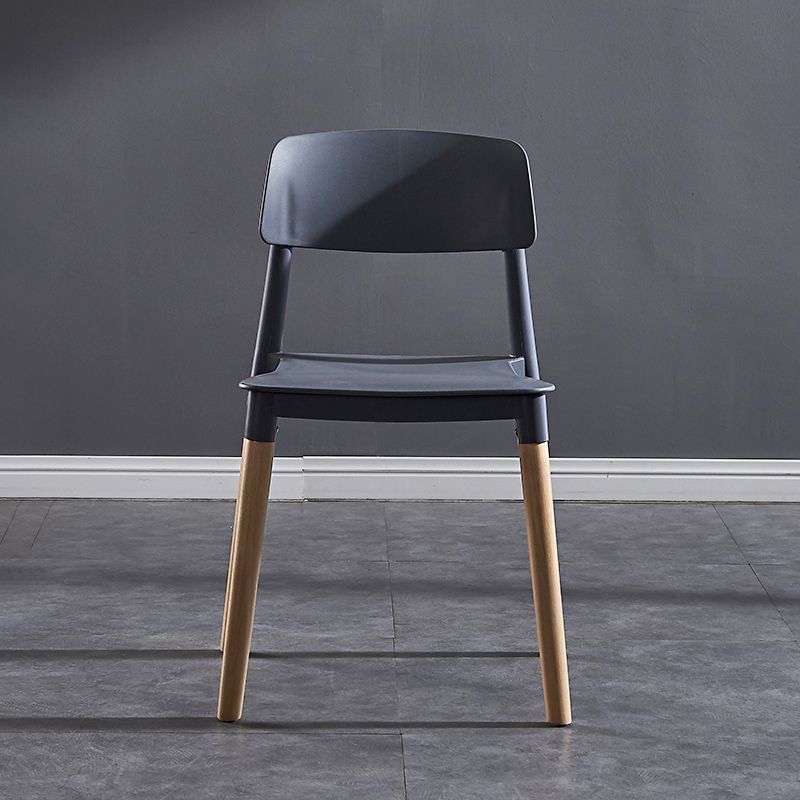 Contemporary Style Plastic Dining Chair Open Back Dining Side Chair for Kitchen Clearhalo ' kitchen&dining_furn' 'Dining Chairs' 'Dining Tables & Seating' 'dining_chair' 'furn' 'furn_dining_chair' 'Furniture' 'furniture_dining_chair' 'Kitchen & Dining Furniture' 'kitchen' 1200x1200_930c1abe-ff11-49f7-a72a-5182747b1dbd