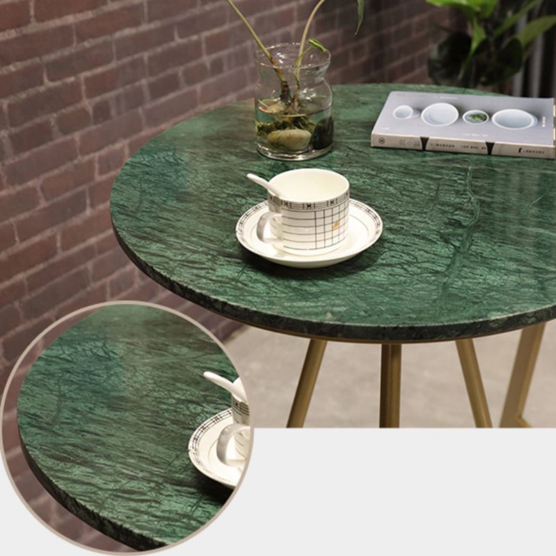 Glam Style Gold Iron Bar Table Round Top Marble Indoor Bistro Table - 23.6"W x 41.3"H Clearhalo 'Bar Furniture' 'Bar Tables' 'bar_tables' 'furn' 'furn_bar_tables' 'Furniture' 'furniture_bar_tables' 'Kitchen & Dining Furniture' 'kitchen&dining_furn' 'kitchen' 1200x1200_930e1020-8942-41b2-81b7-652704f9f5f9