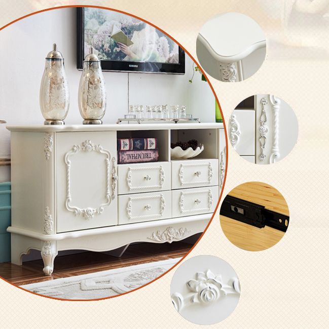 Gabinete de TV de almacenamiento de almacenamiento de madera rectangular de madera