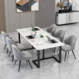 Rectangle Office Table Industrial Meeting Desk with Sled Base Clearhalo 'furn' 'furn_office_desk' 'Furniture' 'Office Desks' 'Office Furniture' 'office_desk' 1200x1200_930f736a-6d6e-4a12-b85c-9fdcc6189061