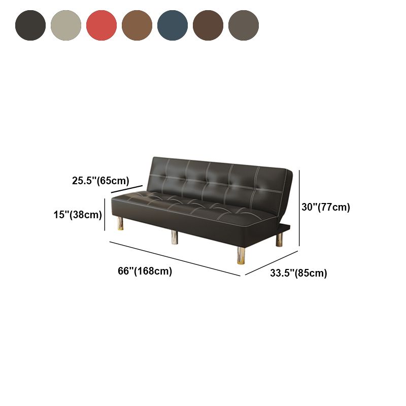 Faux Leather and Linen Sofa Contemporary Biscuit Back Sofa Bed Clearhalo 'furn' 'furn_sofas' 'Furniture' 'furniture_sofas' 'Living Room Furniture' 'Sofa' 'sofas' 1200x1200_931202b5-79be-4643-b079-9cb1f54dc72a