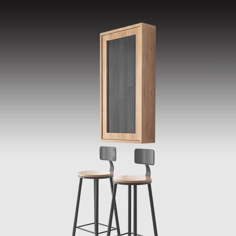 Folding Bar Pub Table Set 1/2/3 Pcs Modern Wood Bar Table and Mateal Frame Stools Clearhalo 'Bar Furniture' 'furn' 'furn_home_bar_bar_sets' 'Furniture' 'Home Bars & Bar Sets' 'home_bar_bar_sets' 'Kitchen & Dining Furniture' 1200x1200_931305d3-3271-4fee-ab23-a48f0d77398b
