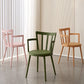 Modern Dining Chairs Arm Dining Chair with Plastic Legs for Kitchen