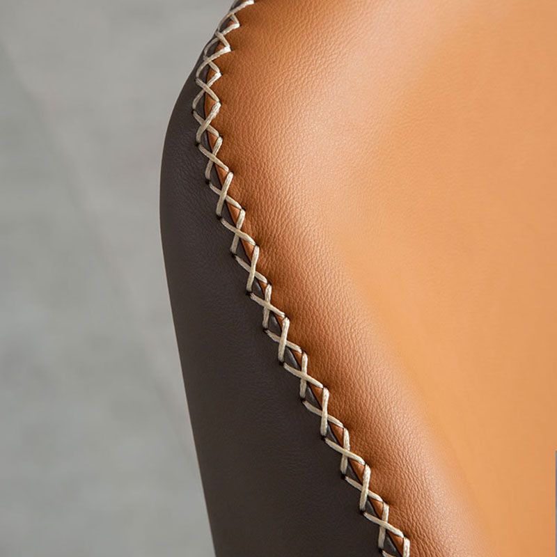 Industrial Design Armless Wingback Side Chair Faux Leather Side Chair Clearhalo 'Dining Chairs' 'Dining Tables & Seating' 'dining_chair' 'furn' 'furn_dining_chair' 'Furniture' 'furniture_dining_chair' 'Kitchen & Dining Furniture' 1200x1200_93143c21-bdae-42c7-820a-e282ca91db14