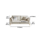 Faux Leather Sofa 35.43" D x 36.22" H Square Arm Sofa for Living Room