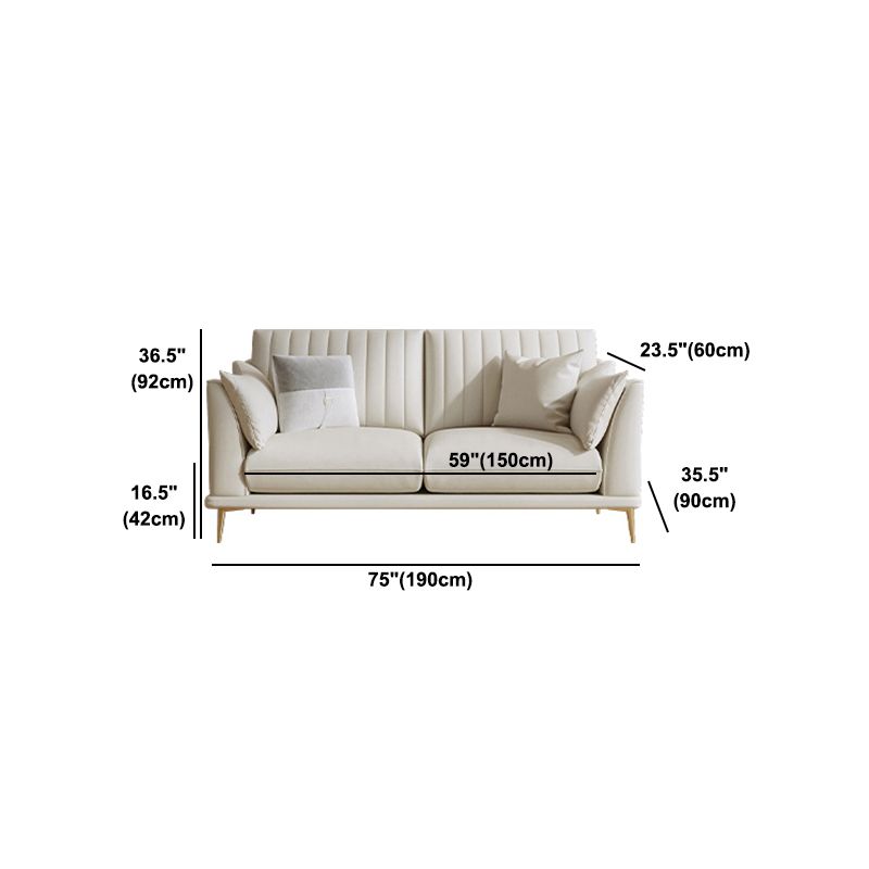 Canapé en cuir faux 35,43 "d x 36,22" H SOFA SALLE SQUATE pour le salon