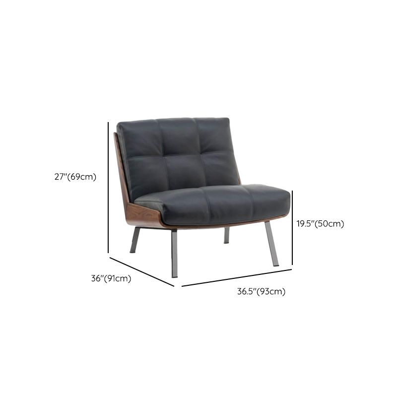Industrial Lounge Chair Solid Color Cushion Back Basic Four Leg Reclining Accent Chair Clearhalo 'Accent Chairs' 'accent_chairs' 'Chairs & Seating' 'furn' 'furn_accent_chairs' 'Furniture' 'Living Room Furniture' 1200x1200_931637f0-2018-4742-aeb9-07ea2eed3f9b