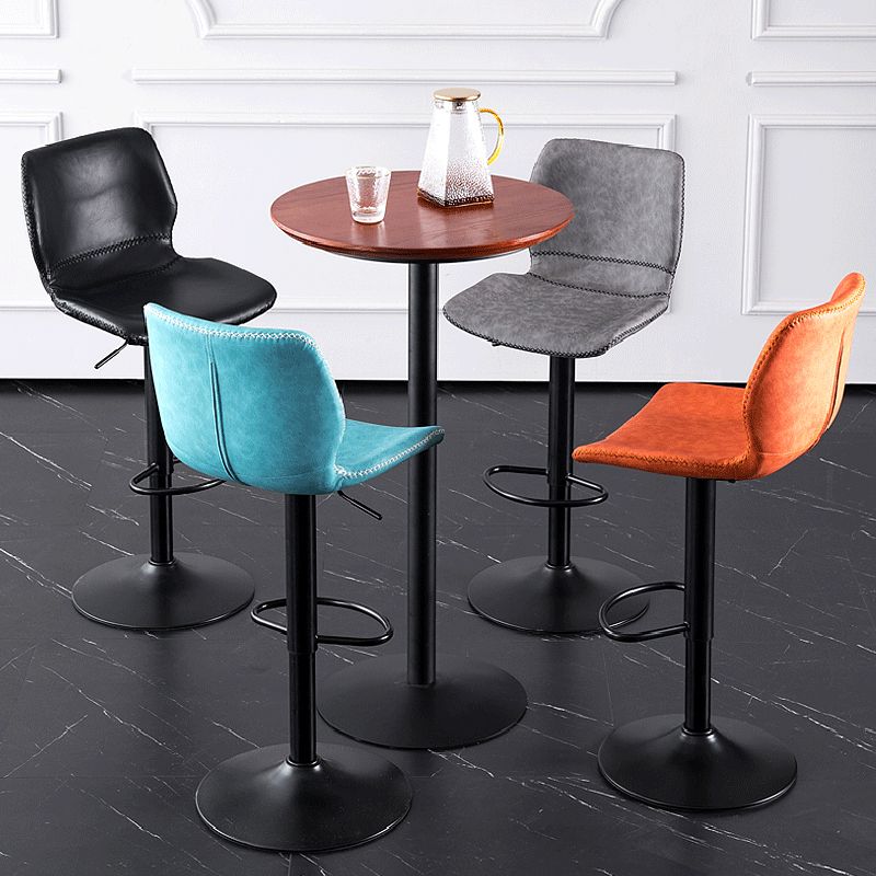 Contemporary Metal Barstool PU Leather Barstools in Matte Finish for Home Clearhalo 'Bar Furniture' 'Bar Stools' 'bar_stools' 'furn' 'furn_bar_stools' 'Furniture' 'Kitchen & Dining Furniture' 1200x1200_9316382a-5c3d-49e8-a5f4-9be76696a754