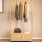 Wooden Open Wardrobe Modern Minimalist Bedroom Wardrobe Armoire with Drawers