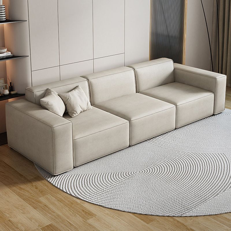 Quadratarm 3-Sitzer-Sofa zeitgenössischer Kunstleder minimalistisches Sofa
