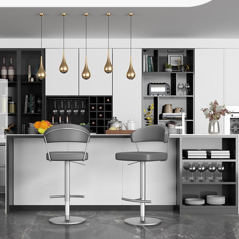 Leather Bar Stool Adjustable Backrest Counter Stool for Bristol With Cushion Clearhalo 'Bar Furniture' 'Bar Stools' 'bar_stools' 'furn' 'furn_bar_stools' 'Furniture' 'Kitchen & Dining Furniture' 1200x1200_93175df7-0487-4357-b2be-1ff8fe348e75