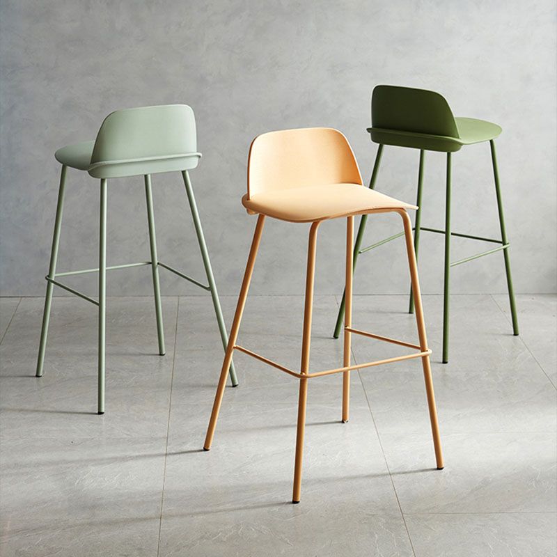 Contemporary Metal Plastic Barstool Bristol Bar Stool with Footrest and Low Back Clearhalo 'Bar Furniture' 'Bar Stools' 'bar_stools' 'furn' 'furn_bar_stools' 'furniture_bar_stools' 'Kitchen & Dining Furniture' 'kitchen&dining_furn' 'kitchen' 'kitchen_furn' Furniture' 1200x1200_931765ed-ed1c-45a5-85bb-4fb9ecd82a9f
