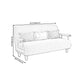 Contemporary Linen Sofa Bed with Pillow Back for Apartment and Bonus Room