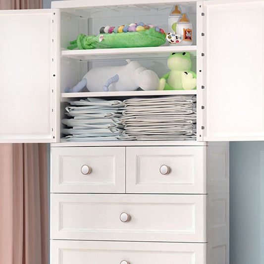 Gabinete de almacenamiento de acabado mate de plástico para gabinete contemporáneo de dormitorio con puerta con bisagras