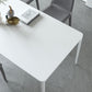 Modern White Kitchen Dining Table Sintered Stone Rectangle Shape Dining Table with 4 Legs Base Clearhalo ' dining_table' 'Dining Tables & Seating' 'Dining Tables' 'Furniture' 'furniture_dining_table' 'Kitchen & Dining Furniture' 'kitchen&dining_furn' 'kitchen' 'kitchen_dining_table' 1200x1200_93189f55-eaf2-4951-8f11-bd51ad91fc73