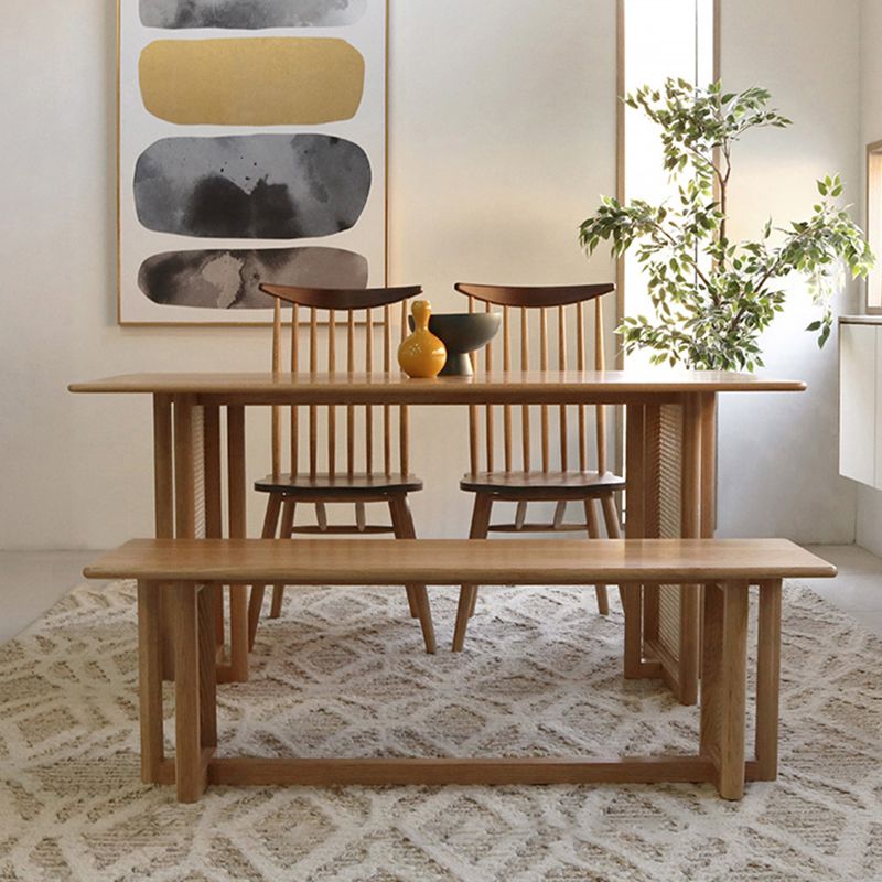 Rectangle Brown Dining Table Solid Wood Dining Table with Double Pedestal Base Clearhalo ' dining_table' 'Dining Tables & Seating' 'Dining Tables' 'furn' 'furn_dining_table' 'Furniture' 'furniture_dining_table' 'Kitchen & Dining Furniture' 'kitchen&dining_furn' 'kitchen' 'kitchen_dining_table' 1200x1200_9318b3b0-2cec-4966-ae2d-712874542463