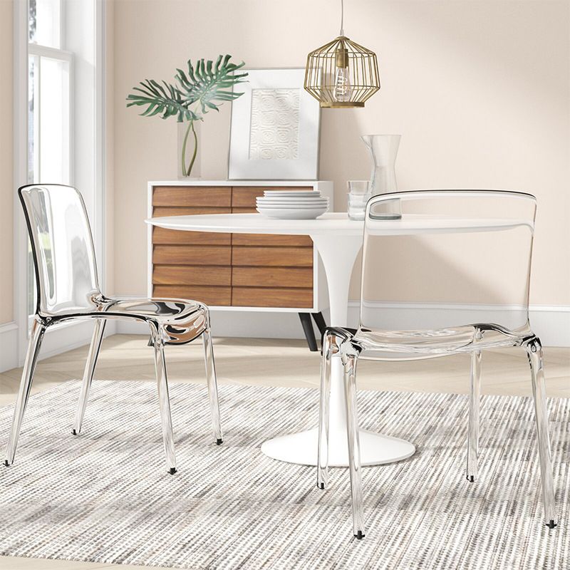 Scandinavian Style Plastic Chair Set Solid Back Side Kitchen Dining Chairs Clearhalo ' kitchen&dining_furn' 'Dining Chairs' 'Dining Tables & Seating' 'dining_chair' 'furn' 'furn_dining_chair' 'Furniture' 'furniture_dining_chair' 'Kitchen & Dining Furniture' 'kitchen' 1200x1200_931d7d84-533d-4643-b706-6adab13ac13b