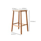 Sgabelli da bar senza schienale contemporaneo con base in legno massiccio ciliegia
