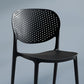 Indoor-Outdoor Plastic Dining Chair Open Back Stacking Side Chair