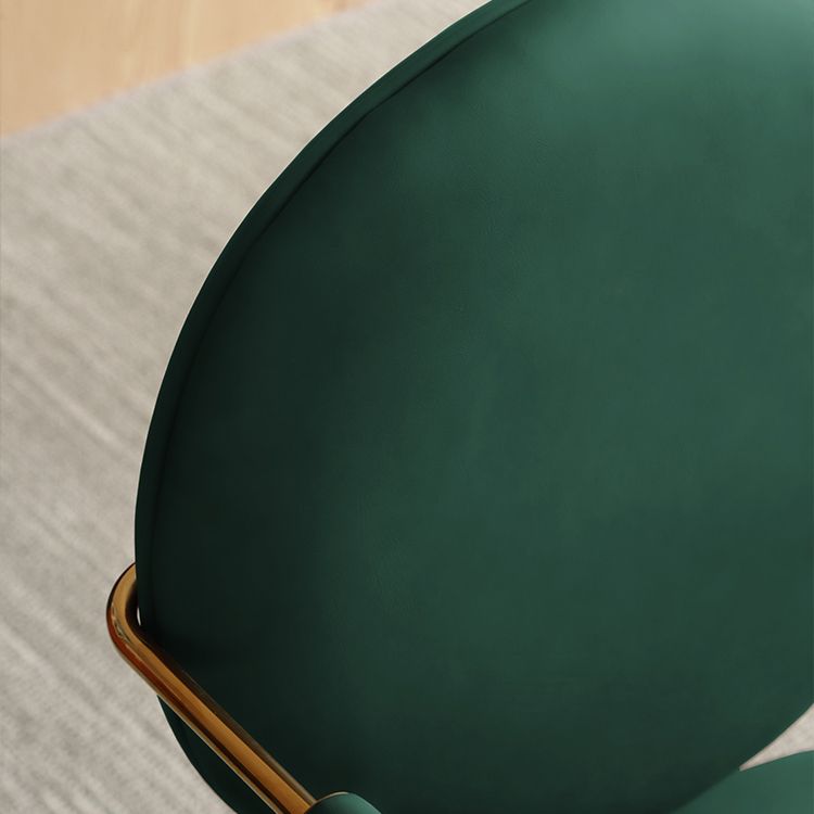 Silla de comedor tapizada de glamour patas doradas de la cocina