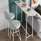 Industrial Iron Bar Table Faux Marble Specialty Top 41.3"H Bistro Table with Footrest Clearhalo 'Bar Furniture' 'Bar Tables' 'bar_tables' 'furn' 'furn_bar_tables' 'Furniture' 'furniture_bar_tables' 'Kitchen & Dining Furniture' 1200x1200_9322aea9-bf37-4573-9040-ec88e5d0c021