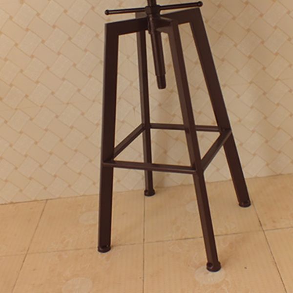 Industrial Armless Rotatable Counter Stool Iron Cafe Bar Stool with Pedal Clearhalo 'Bar Furniture' 'Bar Stools' 'bar_stools' 'furn' 'furn_bar_stools' 'Furniture' 'Kitchen & Dining Furniture' 1200x1200_9322b41e-40f4-4351-ba6e-c1916b58444e