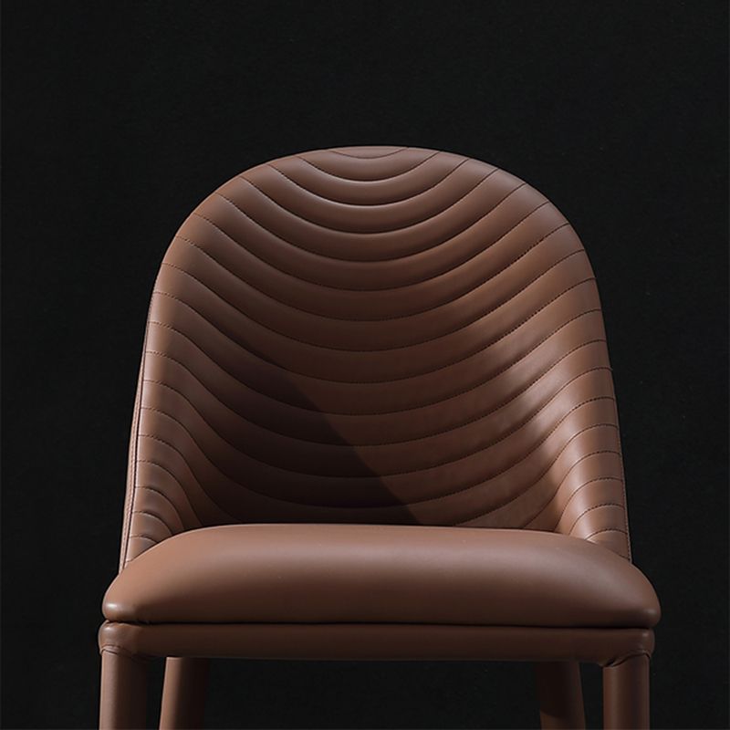 Parsons Side Chair Leather Metal Base Dining Chair for Dining Room Clearhalo 'Dining Chairs' 'Dining Tables & Seating' 'dining_chair' 'furn' 'furn_dining_chair' 'Furniture' 'Kitchen & Dining Furniture' 1200x1200_9322f883-769d-49f0-93c7-719a94ff6975