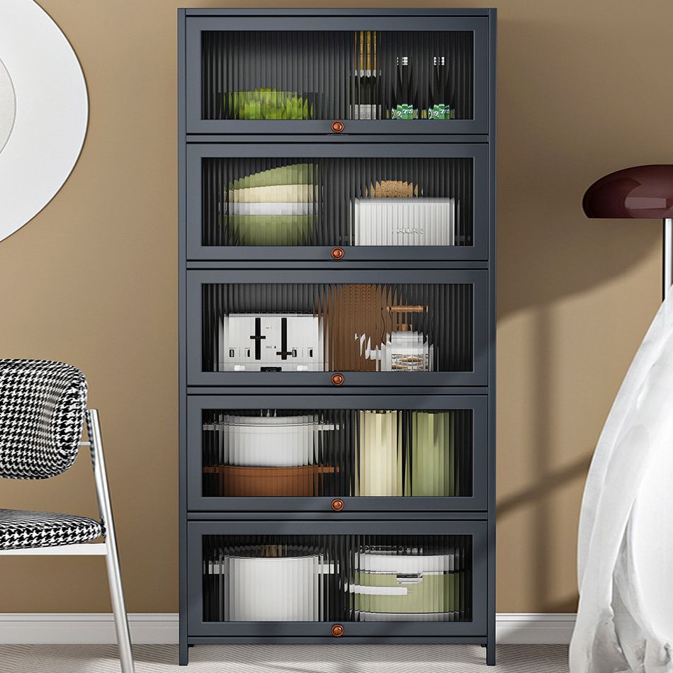 Contemporary Black Buffet Server Bamboo Dining Server for Kitchen Clearhalo 'buffet_sideboard' 'Buffets & Sideboards' 'furn' 'furn_buffet_sideboard' 'Furniture' 'Kitchen & Dining Furniture' 1200x1200_932353a4-6879-4487-957b-f93a78428687