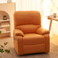Modern Faux Leather Recliner 33.5" W Swivel Recliner Chair with Side Pockets