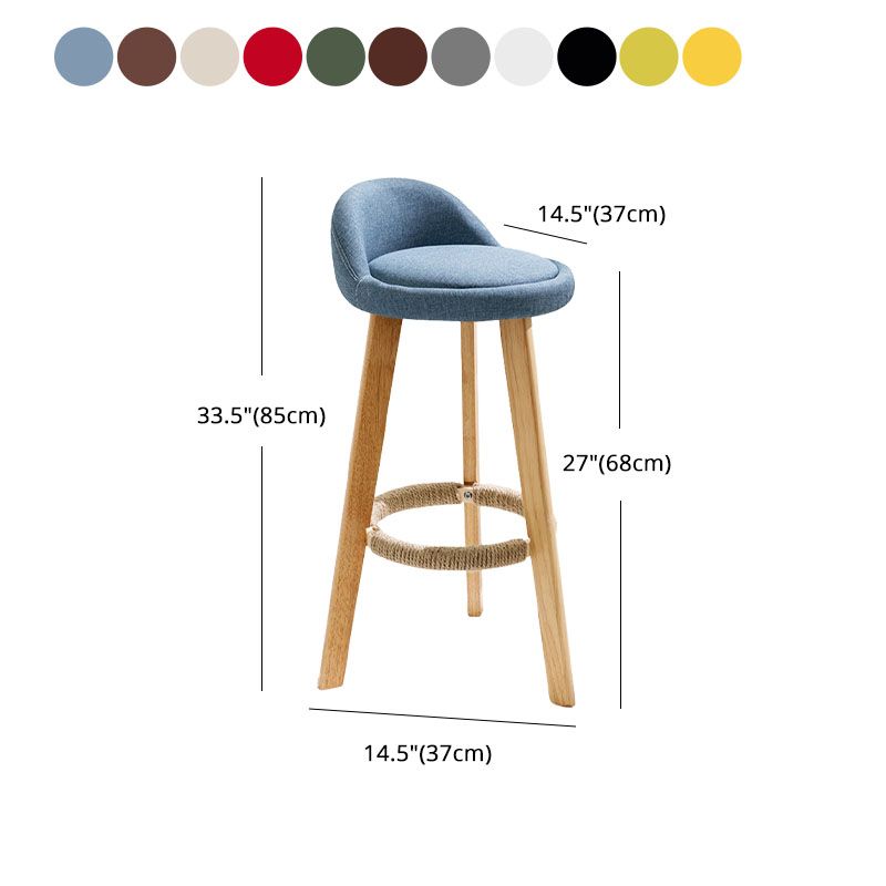 Scandinavian Matte Finish Upholstered Bar Stools Home Footrest Stool Clearhalo 'Bar Furniture' 'Bar Stools' 'bar_stools' 'furn' 'furn_bar_stools' 'Furniture' 'furniture_bar_stools' 'Kitchen & Dining Furniture' 1200x1200_93248eb0-577c-478d-92a2-46ce5db4bdb7
