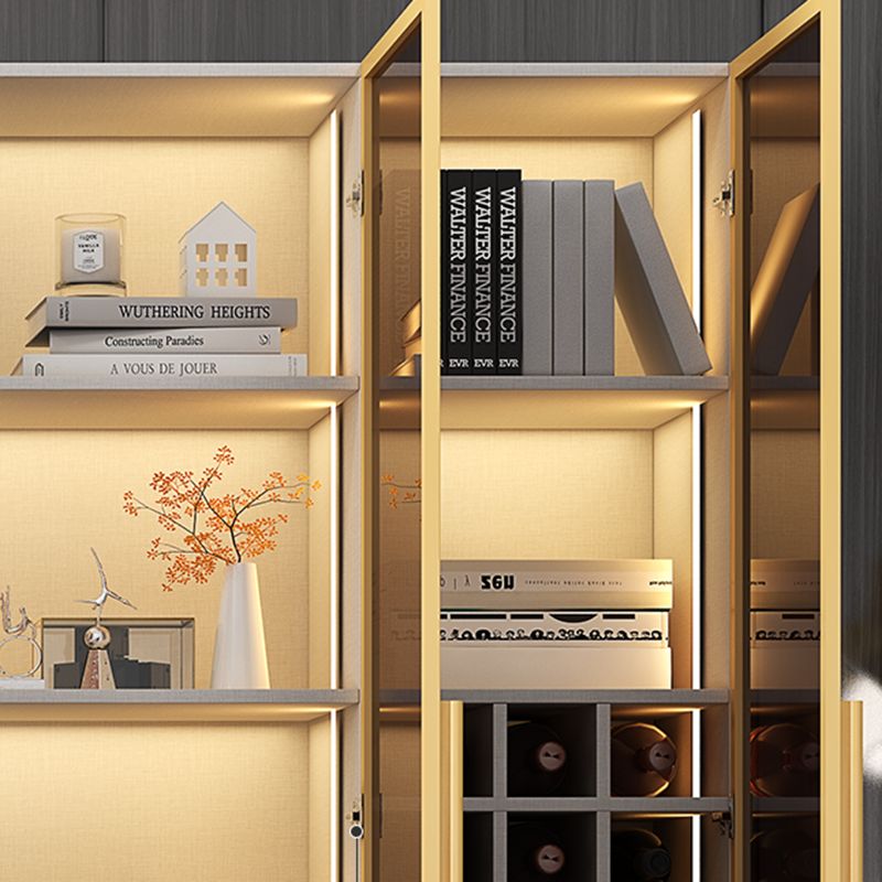 Modern Wooden Bookcase Standard Closed Back Bookshelf for Home Office