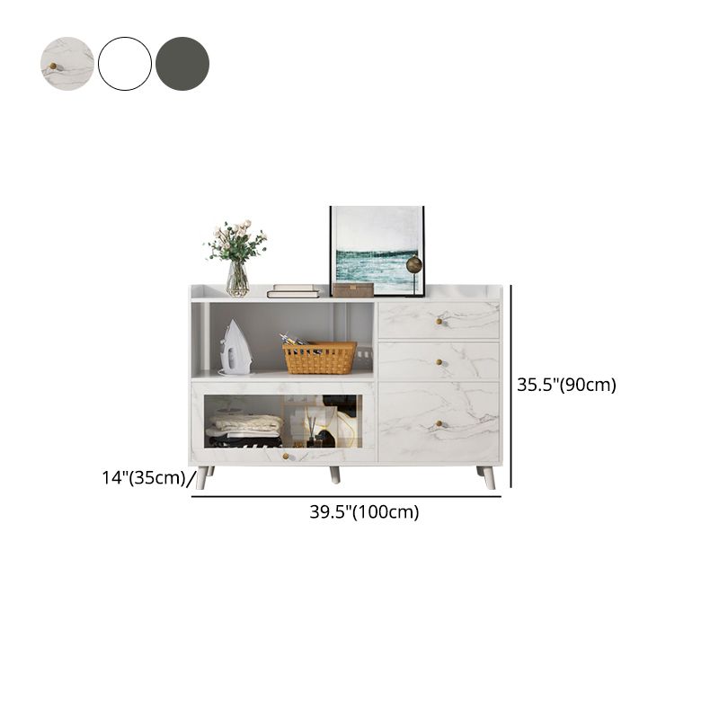 Bracket Legs Accent Cabinet with Drawers and Doors Cabinet for Living Room Clearhalo 'Cabinets & Chests' 'cabinets_chests' 'furn' 'furn_cabinets_chests' 'Furniture' 'Living Room Furniture' 1200x1200_93294f04-077c-4a73-b134-61c448f42989