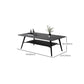 Cross Legs Rectangular Slate Coffee Cocktail Table in Gray with Shelf Clearhalo 'Coffee & Accent Tables' 'Coffee Tables' 'coffee_tables' 'furn' 'furn_coffee_tables' 'Furniture' 'Living Room Furniture' 1200x1200_932a363d-7524-45c6-8d51-d9de2b832293