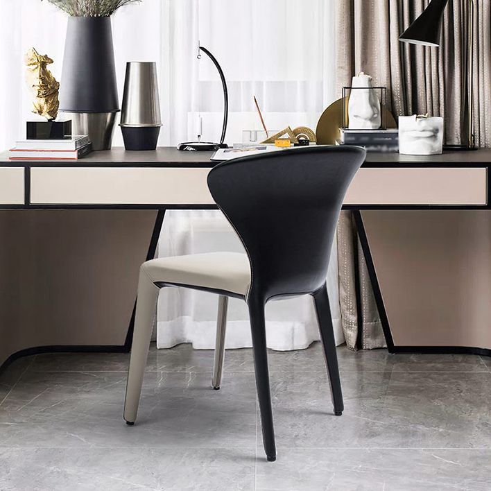 Contemporary Dining Chair Wingback Side Chair with 4 Metal Legs for Home Use Clearhalo ' kitchen&dining_furn' 'Dining Chairs' 'Dining Tables & Seating' 'dining_chair' 'furn' 'furn_dining_chair' 'Furniture' 'furniture_dining_chair' 'Kitchen & Dining Furniture' 'kitchen' 1200x1200_932a6921-7d05-4b66-bda7-41b9bfde6e49