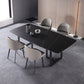 Black Double Pedestal Dinette Set 1/4/5 Pieces Indoor Designer Dining Table Set Clearhalo 'Dining Room Sets' 'Dining Tables & Seating' 'dining_room_set' 'furn' 'furn_dining_room_set' 'Furniture' 'Kitchen & Dining Furniture' 1200x1200_9332b8c6-d11e-4962-9a07-0766b5f8e594