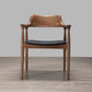Solid Wood Side Dining Chair Open Back PU Leather Arm Chair for Home Clearhalo 'Dining Chairs' 'Dining Tables & Seating' 'dining_chair' 'furn' 'furn_dining_chair' 'Furniture' 'Kitchen & Dining Furniture' 1200x1200_9335e957-6117-4de9-aeee-7c0f0d95fd56