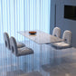 Juego de comedor moderno, mesa de comedor rectangular de piedra de 1/5 piezas para comedor y cocina