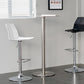 Industrial Backrest Armless Counter Stool Adjustable Iron Stool with Plastic Cushion