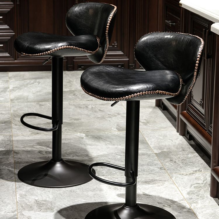 Industrial Style Bar-stool Adjustable Height Metal Leg for Restaurant Bar Clearhalo 'Bar Furniture' 'Bar Stools' 'bar_stools' 'furn' 'furn_bar_stools' 'furniture_bar_stools' 'Kitchen & Dining Furniture' 'kitchen&dining_furn' 'kitchen' 'kitchen_furn' Furniture' 1200x1200_93385e80-43ae-4443-876f-5cbb9f07b995