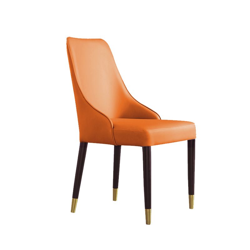 Glam Style Parsons Side Chair Leather Dining Chair for Dining Room Clearhalo 'Dining Chairs' 'Dining Tables & Seating' 'dining_chair' 'furn' 'furn_dining_chair' 'Furniture' 'Kitchen & Dining Furniture' 1200x1200_93385ee3-c9ce-4a30-899a-4f3ff87e266c