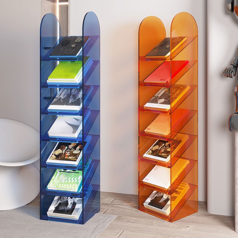 Modern Bookshelf Closed Back Standard Acrylic Bookcase for Study Room Clearhalo 'Bookcases' 'furn' 'furn_bookcases' 'Furniture' 'Office Furniture' 1200x1200_9338cd40-47eb-430f-ae47-8474ed21b2c8