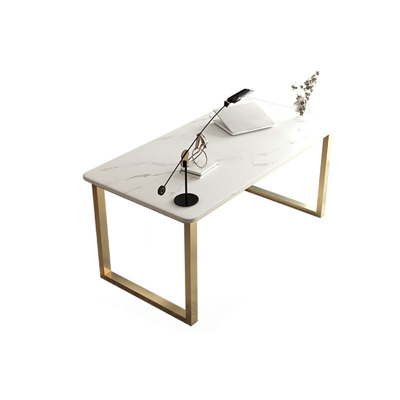 Bureau de bureau d'écriture rectangulaire Glam Bureau avec des jambes en métal